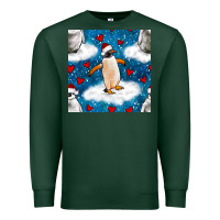 Sports Green christmas penguin and heart seamless pattern Premium Sweatshirt - BundleAndBundleShop