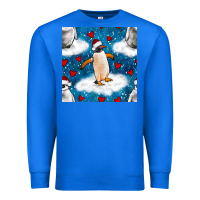 True Royal christmas penguin and heart seamless pattern Premium Sweatshirt - BundleAndBundleShop