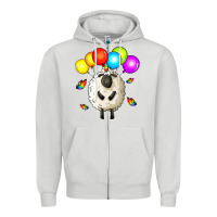 Dove Grey rainbow sheep Zipper Hoodie - Zillion Design Studio
