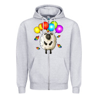 Heather Grey rainbow sheep Zipper Hoodie - Zillion Design Studio