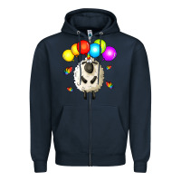Navy rainbow sheep Zipper Hoodie - Zillion Design Studio