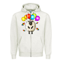 Oatmeal Heather rainbow sheep Zipper Hoodie - Zillion Design Studio