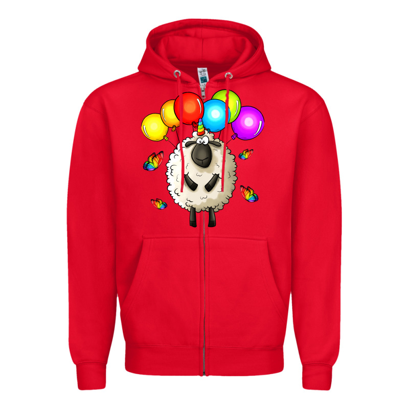 Rainbow Sheep Zipper Hoodie by Zillion Design Studio | Teevron