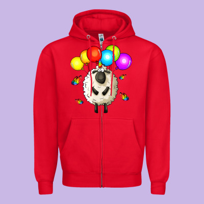Rainbow Sheep Zipper Hoodie Designed By Zillion Design Studio