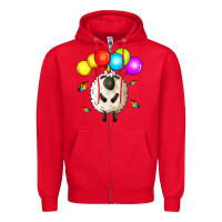 Red rainbow sheep Zipper Hoodie - Zillion Design Studio