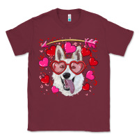 Burgundy valentine's day  white shepherd Classic Tee - RanaPortraitStore