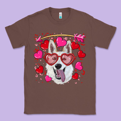 Classic Tee valentine's day  white shepherd