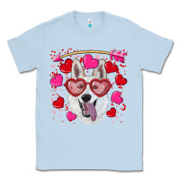 Dusty Blue valentine's day  white shepherd Classic Tee - RanaPortraitStore