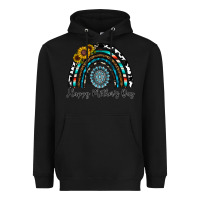 Black happy mother's day rainbow Heavyweight Hoodie - CowhideDigitalArt