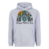 Heather Grey happy mother's day rainbow Heavyweight Hoodie - CowhideDigitalArt