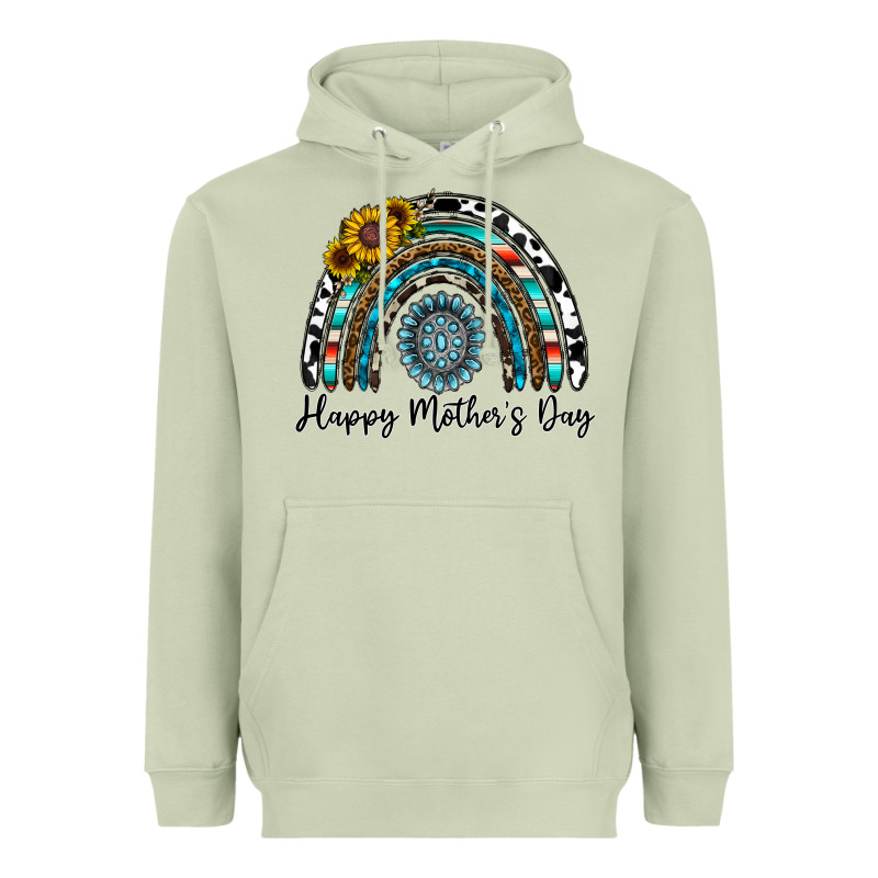 Happy Mother's Day Rainbow Heavyweight Hoodie by CowhideDigitalArt | Teevron