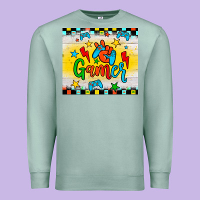 Gamer Premium Sweatshirt Designed By Jahusdesignshop