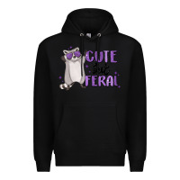 Black cute but feral Premium Hoodie - MaliasSmallBusiness