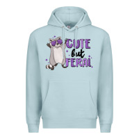 Blue Mist cute but feral Premium Hoodie - MaliasSmallBusiness