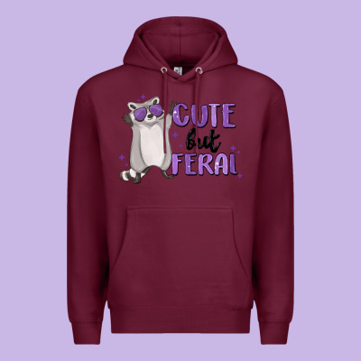 Cute But Feral Premium Hoodie Designed By Maliassmallbusiness
