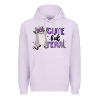 Lilac cute but feral Premium Hoodie - MaliasSmallBusiness