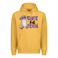 Mustard cute but feral Premium Hoodie - MaliasSmallBusiness