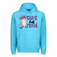 Ocean Blue cute but feral Premium Hoodie - MaliasSmallBusiness