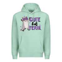 Seafoam cute but feral Premium Hoodie - MaliasSmallBusiness