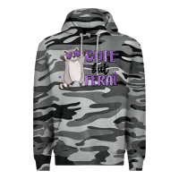 Slate Camo cute but feral Premium Hoodie - MaliasSmallBusiness