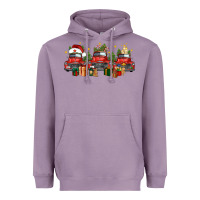 Lavender christmas trucks Heavyweight Hoodie - FaDigitalArtStudio