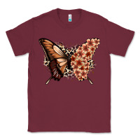 Burgundy melanin  butterfly Classic Tee - Zillion Design Studio