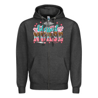 Charcoal Heather blessed nurse Zipper Hoodie - texasbilliewilder