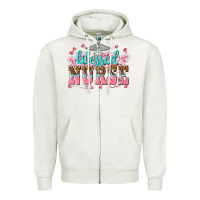 Oatmeal Heather blessed nurse Zipper Hoodie - texasbilliewilder
