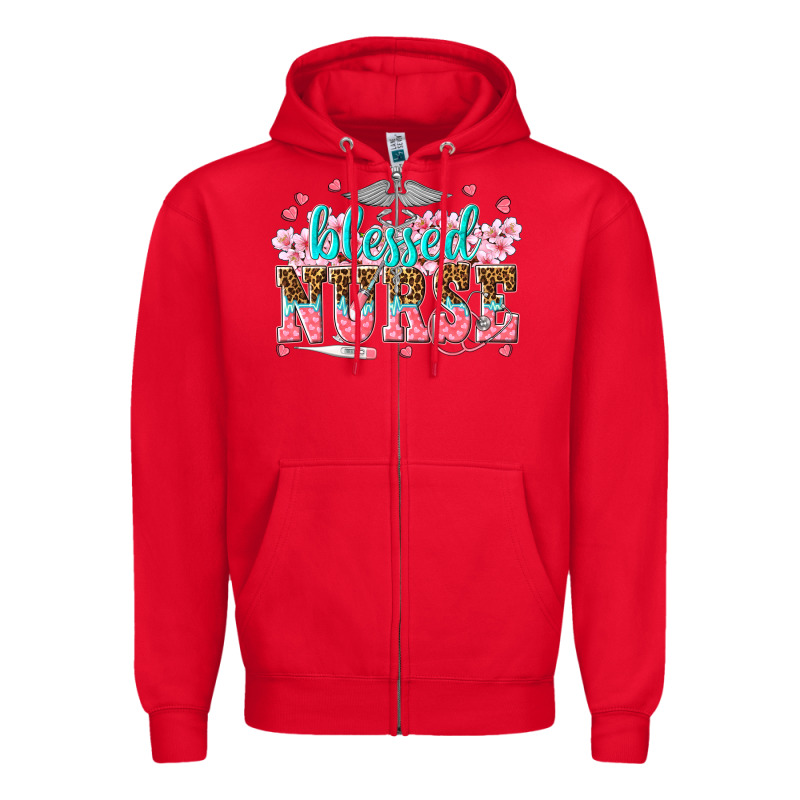 Blessed Nurse Zipper Hoodie by texasbilliewilder | Teevron