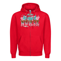 Red blessed nurse Zipper Hoodie - texasbilliewilder