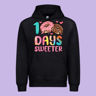 100 Days Sweeter Urban Hoodie Designed By Maliassmallbusiness