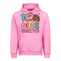 Fuchsia Pink 100 days sweeter Urban Hoodie - MaliasSmallBusiness
