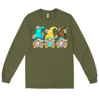 Army Green daisy gnomes Long Sleeve Tee - Zillion Design Studio