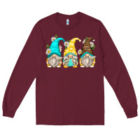 Burgundy daisy gnomes Long Sleeve Tee - Zillion Design Studio