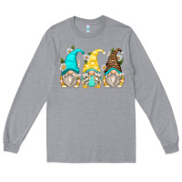 Heather Grey daisy gnomes Long Sleeve Tee - Zillion Design Studio