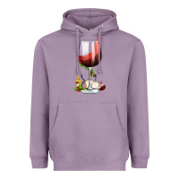 Lavender christmas wine glass Heavyweight Hoodie - FaDigitalArtStudio