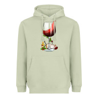 Matcha christmas wine glass Heavyweight Hoodie - FaDigitalArtStudio