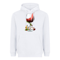 White christmas wine glass Heavyweight Hoodie - FaDigitalArtStudio