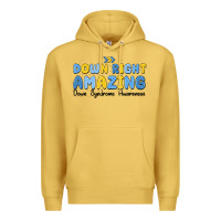 Antique Gold down right amazing down syndrome awareness Premium Hoodie - MaliasSmallBusiness