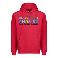 Cardinal down right amazing down syndrome awareness Premium Hoodie - MaliasSmallBusiness