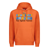 Carrot down right amazing down syndrome awareness Premium Hoodie - MaliasSmallBusiness