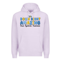 Lilac down right amazing down syndrome awareness Premium Hoodie - MaliasSmallBusiness