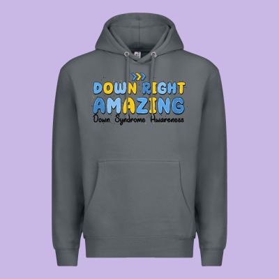 Down Right Amazing Down Syndrome Awareness Premium Hoodie Designed By Maliassmallbusiness