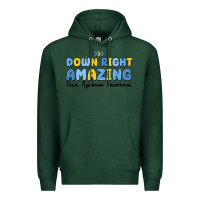Sports Green down right amazing down syndrome awareness Premium Hoodie - MaliasSmallBusiness