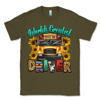 Army Green worlds greatest school bus driver Classic Tee - texasbilliewilder
