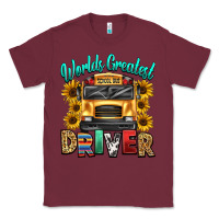 Burgundy worlds greatest school bus driver Classic Tee - texasbilliewilder