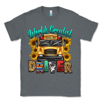 Charcoal Heather worlds greatest school bus driver Classic Tee - texasbilliewilder