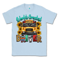 Dusty Blue worlds greatest school bus driver Classic Tee - texasbilliewilder