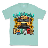 Seafoam worlds greatest school bus driver Classic Tee - texasbilliewilder