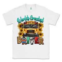 White worlds greatest school bus driver Classic Tee - texasbilliewilder